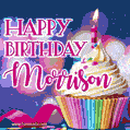 Happy Birthday Morrison - Lovely Animated GIF