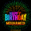 New Bursting with Colors Happy Birthday Mouhamed GIF and Video with Music