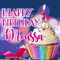 Happy Birthday Moussa - Lovely Animated GIF