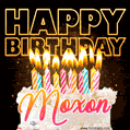 Moxon - Animated Happy Birthday Cake GIF for WhatsApp