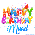 Happy Birthday Muad - Creative Personalized GIF With Name