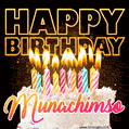Munachimso - Animated Happy Birthday Cake GIF for WhatsApp