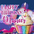 Happy Birthday Muneer - Lovely Animated GIF