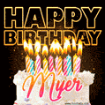 Myer - Animated Happy Birthday Cake GIF for WhatsApp