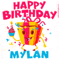 Funny Happy Birthday Mylan GIF