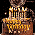 Chocolate Happy Birthday Cake for Mylynn (GIF)