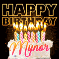 Mynor - Animated Happy Birthday Cake GIF for WhatsApp