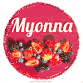 Happy Birthday Cake with Name Myonna - Free Download