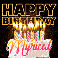 Myrical - Animated Happy Birthday Cake GIF Image for WhatsApp