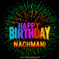 New Bursting with Colors Happy Birthday Nachman GIF and Video with Music