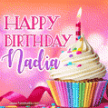 Happy Birthday Nadia - Lovely Animated GIF