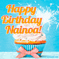 Happy Birthday, Nainoa! Elegant cupcake with a sparkler.