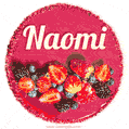 Happy Birthday Cake with Name Naomi - Free Download