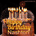 Chocolate Happy Birthday Cake for Nashton (GIF)