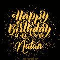 Happy Birthday Card for Natan - Download GIF and Send for Free