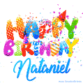 Happy Birthday Nataniel - Creative Personalized GIF With Name