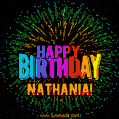 New Bursting with Colors Happy Birthday Nathania GIF and Video with Music