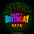 New Bursting with Colors Happy Birthday Naya GIF and Video with Music