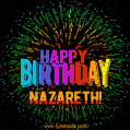 New Bursting with Colors Happy Birthday Nazareth GIF and Video with Music
