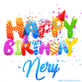 Happy Birthday Nery - Creative Personalized GIF With Name
