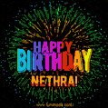 New Bursting with Colors Happy Birthday Nethra GIF and Video with Music