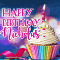 Happy Birthday Nicholas - Lovely Animated GIF