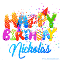 Happy Birthday Nicholas - Creative Personalized GIF With Name