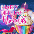 Happy Birthday Nickolas - Lovely Animated GIF