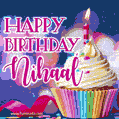 Happy Birthday Nihaal - Lovely Animated GIF