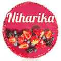 Happy Birthday Cake with Name Niharika - Free Download