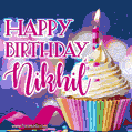 Happy Birthday Nikhil - Lovely Animated GIF