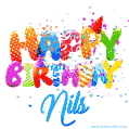 Happy Birthday Nils - Creative Personalized GIF With Name