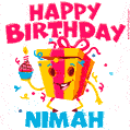 Funny Happy Birthday Nimah GIF