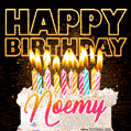 Noemy - Animated Happy Birthday Cake GIF Image for WhatsApp