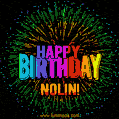 New Bursting with Colors Happy Birthday Nolin GIF and Video with Music