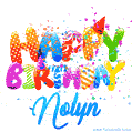 Happy Birthday Nolyn - Creative Personalized GIF With Name