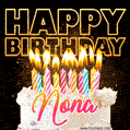 Nona - Animated Happy Birthday Cake GIF Image for WhatsApp
