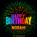 New Bursting with Colors Happy Birthday Norah GIF and Video with Music