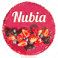 Happy Birthday Cake with Name Nubia - Free Download