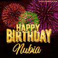 Wishing You A Happy Birthday, Nubia! Best fireworks GIF animated greeting card.