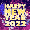 Cool Sparkles and Glitter Effect Happy New Year 2022 GIF