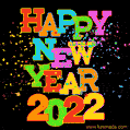 2022 New Year's Eve Confetti Animated Image
