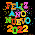 Nueva tarjeta de felicitación de feliz año nuevo 2022