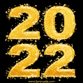 2022 Gold Glitter GIF