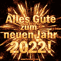 Erstaunliches Feuerwerk Frohes neues Jahr 2022 GIF und Video mit Ton