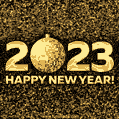 Golden Stardust Effect Happy New Year 2023 GIF