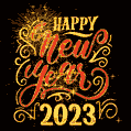 Wishing You a Happy New Year 2023 - Free Stylish GIF