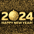 Golden Stardust Effect Happy New Year 2024 GIF