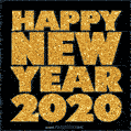 Make a bold statement with this sparkling gold animation, perfect for welcoming 2020 in style.