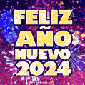 Feliz Año Nuevo 2024 - tarjeta de felicitación gif